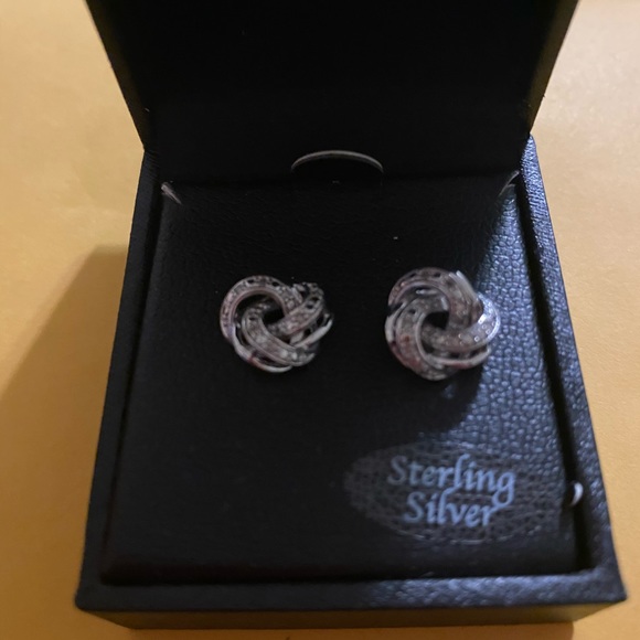 Macy's Jewelry - Sterling silver and diamond earrings